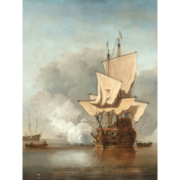 schilderij schip oorlog