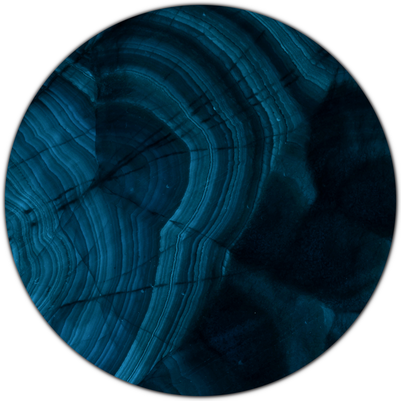 natuursteen cirkel blauw