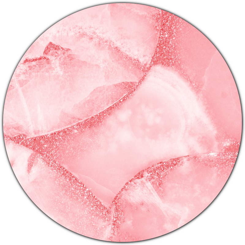 natuursteen roze glitter cirkel