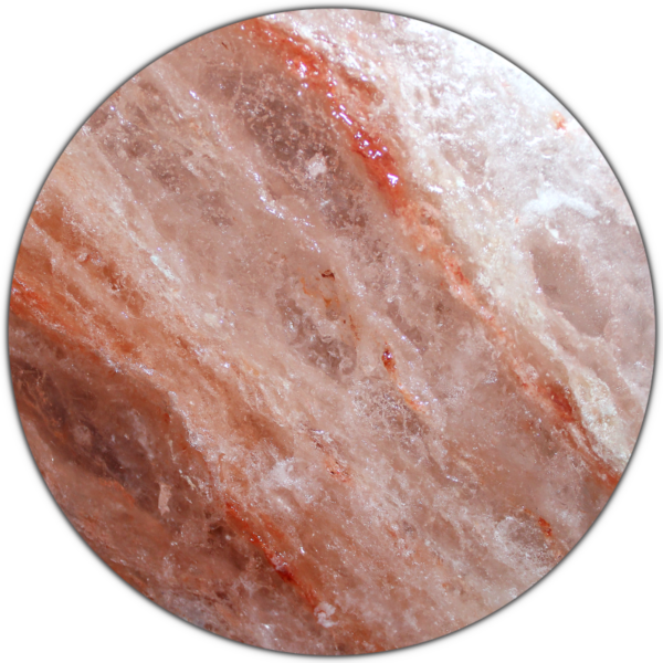 glans wandcirkel muurcirkel roze natuursteen